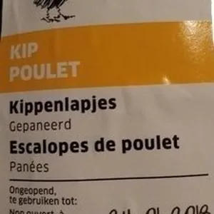 Escalopes de poulet panées