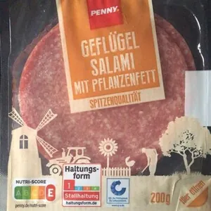 Geflügel salami mit pflanzenfett