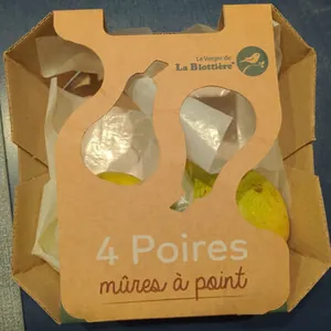 4 Poires mûres à point