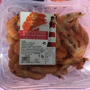 Crevettes entières cuites réfrigérées