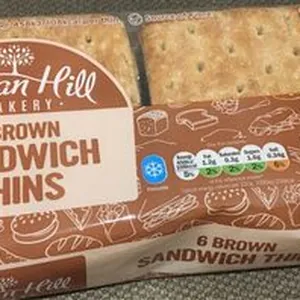 Rowan Hill 6 Brown Sandwich thins