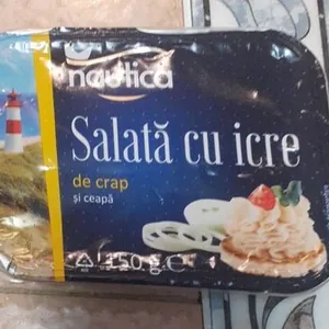 salata cu icre de crap și ceapa