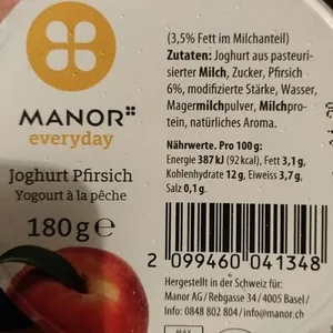 Yogourt à la pèche