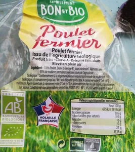Poulet fermier bon et bio