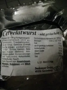 Cervelatwurst, mild geräuchert