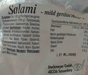 Salami, eingeschweißte Endstücke, mild geräuchert