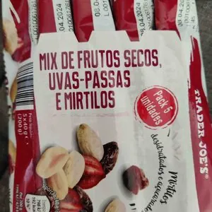 Mix de Frutos Secos, Uvas-Passas e Mirtilos