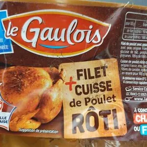 Filet et cuisse de poulet rôti
