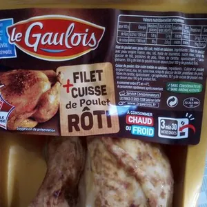 Filet et cuisse de poulet rôti