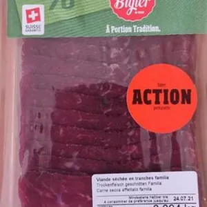 Viande séchée en tranches familia