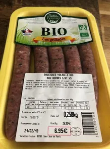 Saucisses volaille bio