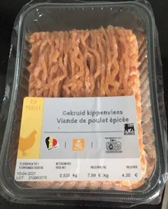 Viande de poulet épicée