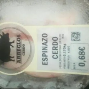 Espinazo cerdo