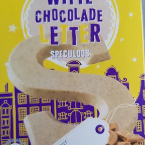 Witte chocoladeletter speculoos