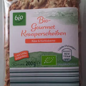 Bio-Gourmet Knusperscheiben Käse & Kürbiskerne