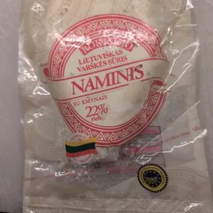Naminis Lietuviskas Naminis Sūris Su Kmynais 22% Rieb.
