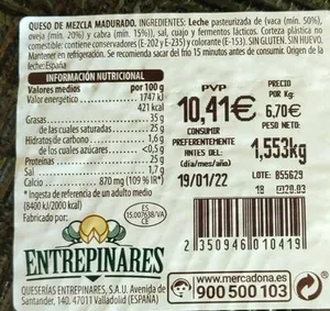 Queso semicurado  mercadona