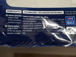 Salmón ahumado hacendado