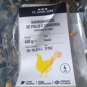 Hamburguesa de Pollo y Zanahoria