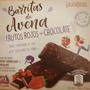 Barritas de avena frutos rojos + chocolate