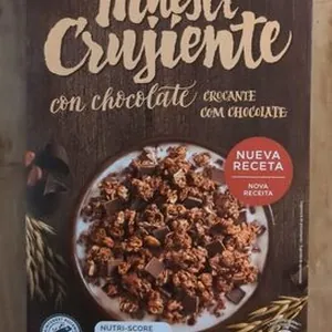 Muesli crujiente con chocolate