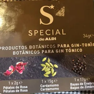 Productos botanicos para gin-tonic
