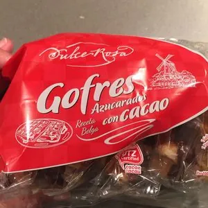 Gofres azucarados con cacao