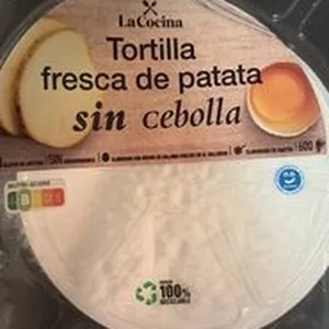 Tortilla de patatas sin cebolla