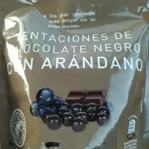 Tentaciones de chocolate negro con arándano