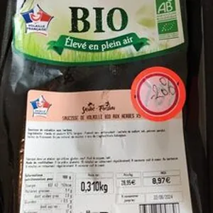 Saucisse de volaille bio aux herbes