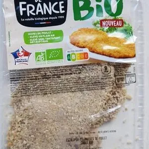 Milanaises de poulet crues bio