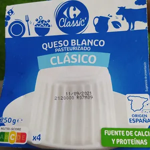 queso blanco pasteurizado clasico