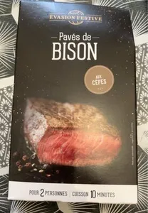 Pavés de bison aux cèpes