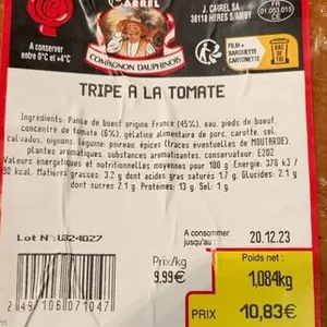 Tripe à la tomate