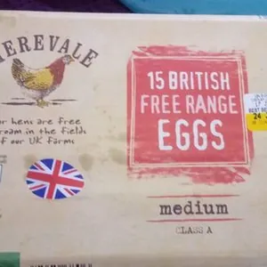 15 free range eggs