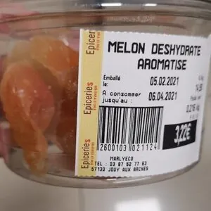 Melon déshydratée