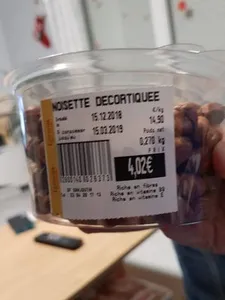 Noisettes décortiquées