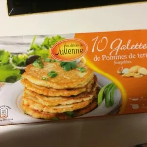 10 galettes pommes de terre surgelees