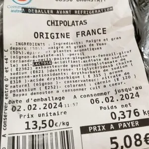 Chipolatas origine France