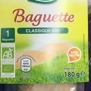 Baguette - Pain bio précuite à base de maïs sans gluten et sans lactose