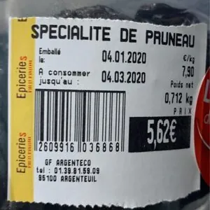 Specialite de pruneau