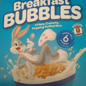 Bugs bunny's breakfast bubbles puffed rice with 6 vitamins