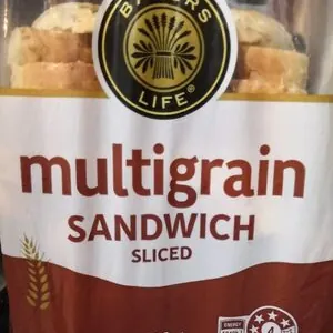 Multigrain sandwich sliced