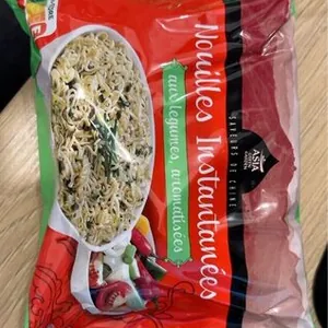 Nouilles instantanées aux légumes, aromatisées