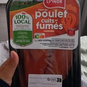 Poulet cuit et fumée