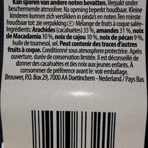 Mélange de fruits à coque