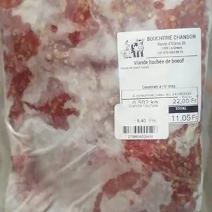 viande hachée bœuf surgelé