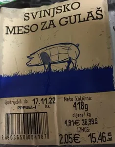 svinjsko meso za gulaš