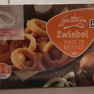 Zweibel Ringe im Backteig
