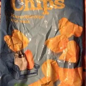 Kartoffelchips mit Salz